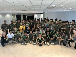 TRU International Male Students' POUND class in Kamloops, BC